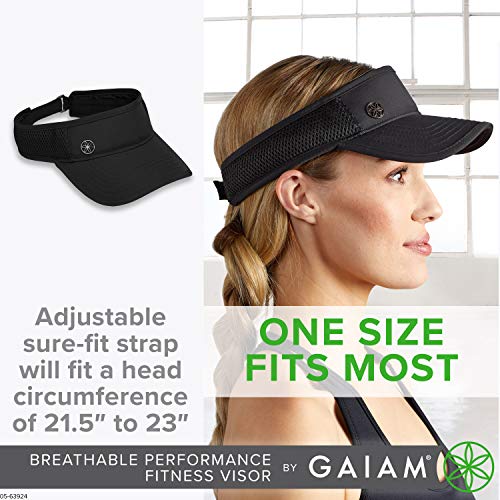 Image of Gaiam Womens Visor-Black Mesh