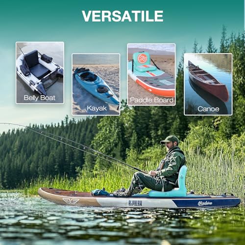 Image of Niphean Kayak Seats with Back Support,Ergonomic Paddle Board Seat | Inflatable Sturdy Kayak Accessories for SUP Paddleboard, Boat, Canoe, Kayak Seat Cushion for Versatile Use