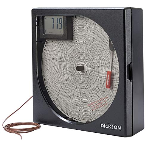 Dickson KT803 Temperature Chart Recorder w/Display, Alarm, Type K, 8" Dia