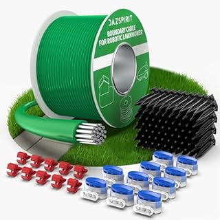 DazSpirit 250 m Cavo Perimetrale per Robot Tagliaerba + 150 Picchetti + 20 Connettori, 10 Terminali Connessione, Kit di Accessori per Tagliaerba Elettrico, Compatibile con Gardena Bosch Husqvarna USW