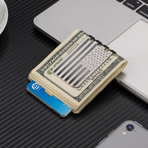 Image of Money Clip Spring Steel Cash Clips Large Capacity Minimalist Front Pocket Wallet