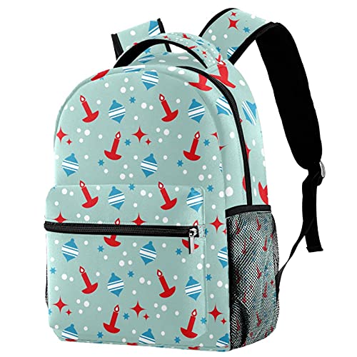 Sac à dos décontracté pour femme à motif sapin de Noël multicolore