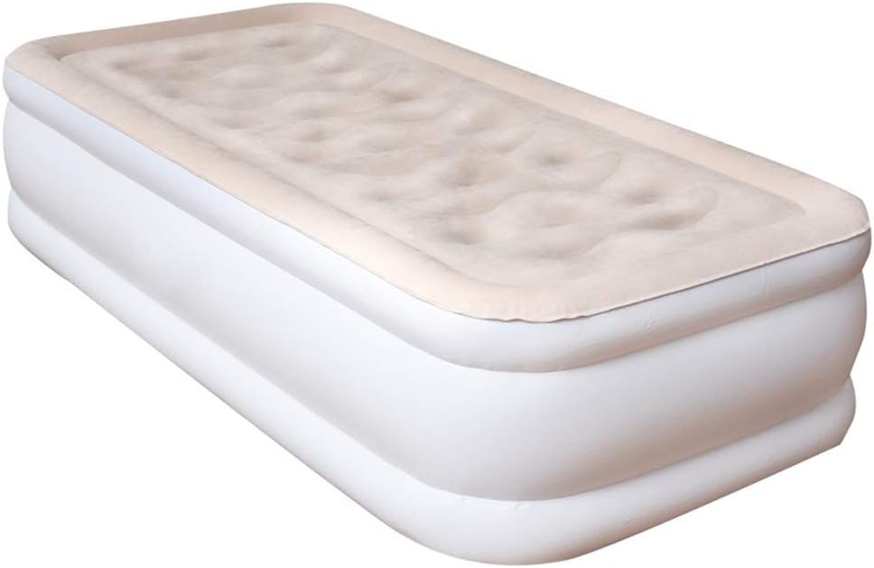 New Raised Inflatable Bed Flocking Air Mattress Bed Home Air Mattress Outdoor Camping Portable Inflatable Bed (Color : A)