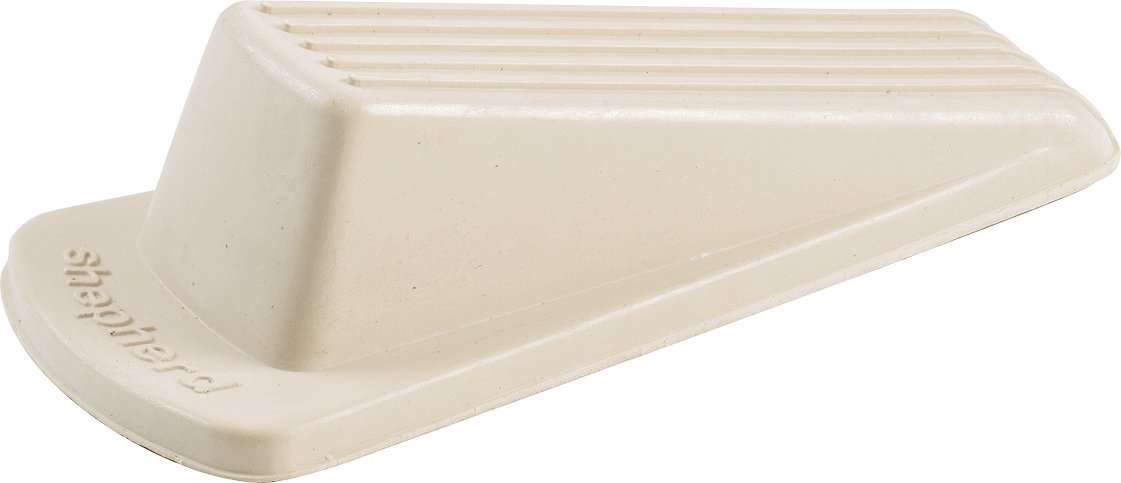 ShepherdHardware 9163 Heavy Duty Rubber Door Wedge, Off-White, 4 Pack