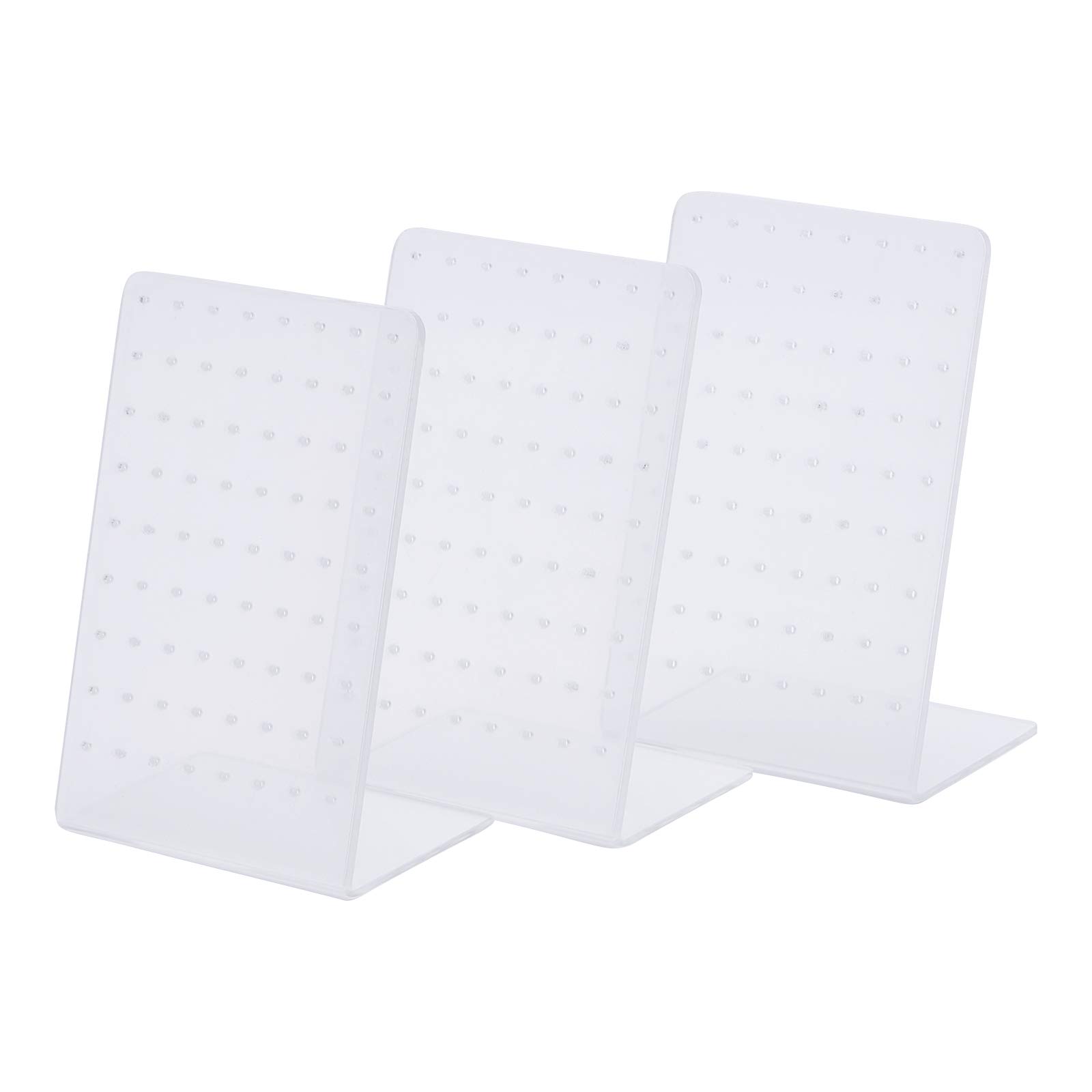 PH PandaHall 4 Pack 72 Holes Acrylic Earring Holder Organizer Ear Studs Jewelry Storage Display Rack Showcase Earrings Display Stand Earring Storage for Selling Retail Marketing Personal 3x2x4.5inch