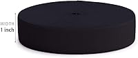 Vista 4 de Bandas elásticas negras para pelucas, carrete de punto de 1 pulgada y 12 yardas de alta elasticidad para costura, banda para cinturas, pantalones