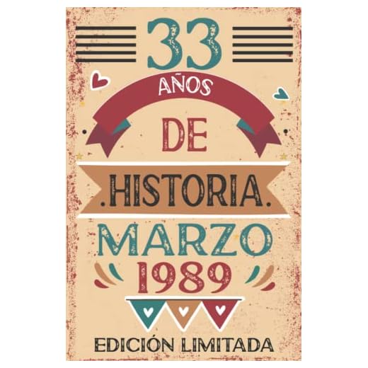 33 Años De Historia Marzo 1989: 33 años. Libro de visitas, cuaderno, 110 páginas de felicitaciones, idea de regalo, regalo Para la esposa, novia, mujer, La madre