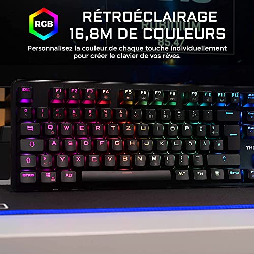 The G-Lab - Keyz Rubidium - Clavier Mécanique Gaming USB, AZERTY, Haute Performance, RGB 100% Personnalisable, Anti-Ghosting, Repose-Poignet - Compatible avec PC, PS4, PS5, Xbox - New – Image 4