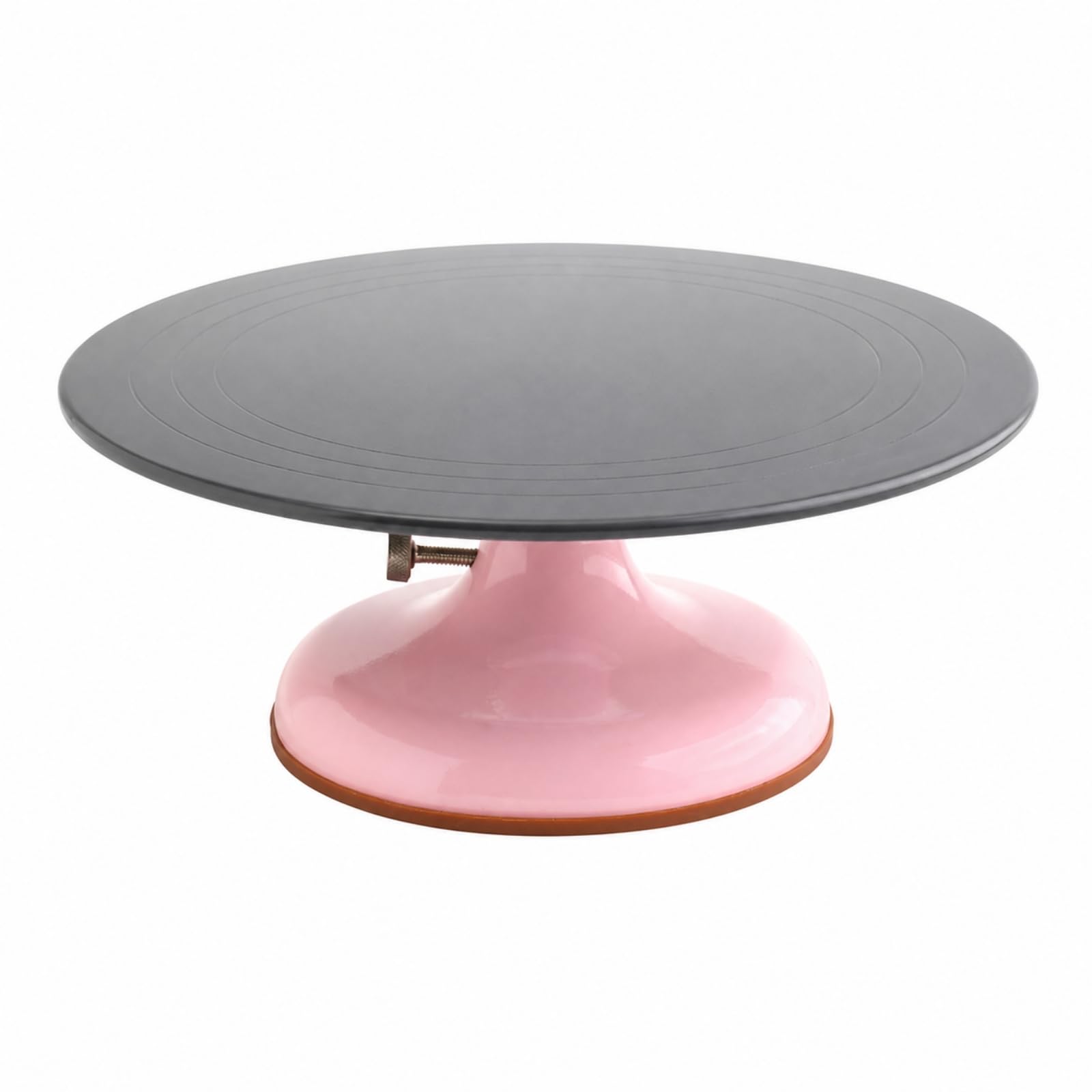 Tortiera Girevole Professionale AntiGraffio per Pasticceri Dilettanti, Pratica di Decorazione Dolci, Grigio