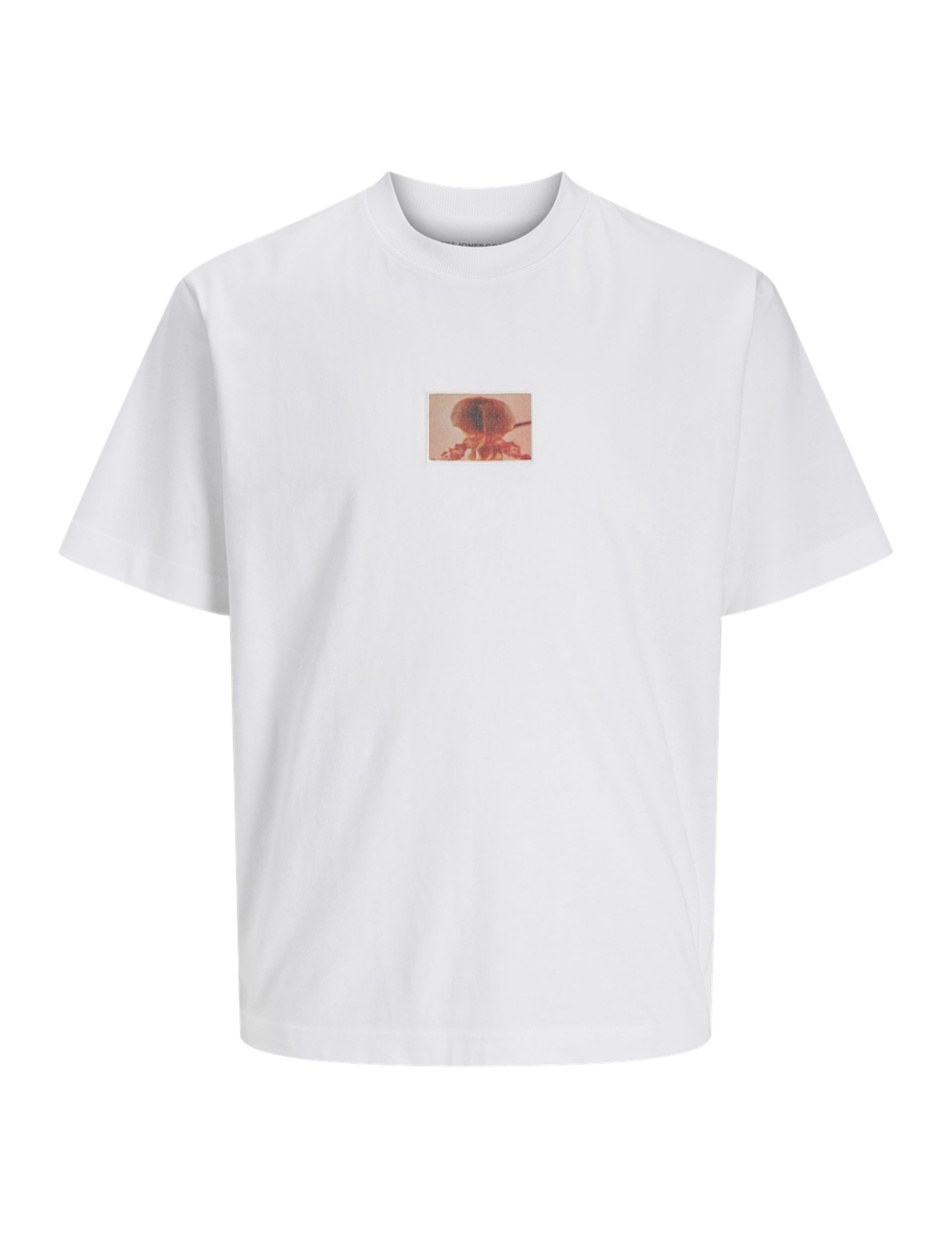 JACK & JONES Men's Jcointerlude Patch Tee SS Crew Neck, Bright White, XL