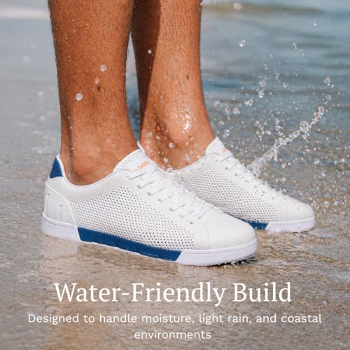 Image of SWIMS Breeze Tennis Knit Sneakers for Men, Lightweight Breathable Knit Upper, EVA Cushioned Midsole, Rubber Cup Sole, Low Top Casual Fashion Sneaker