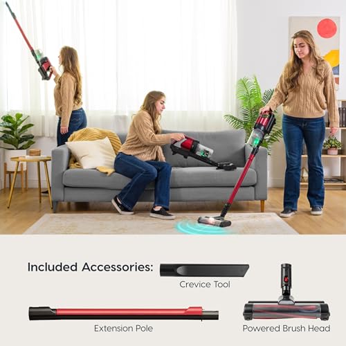 Image of IRIS USA Cordless Stick Vacuum Cleaner, 50-Min Runtime, Black