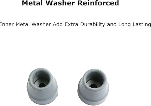 Miniatura 5 de Paquete de 4 puntas de bastón cuádruple de 58 pulgadas, resistentes puntas de goma de repuesto de metal resistente, patas de goma reforzadas para