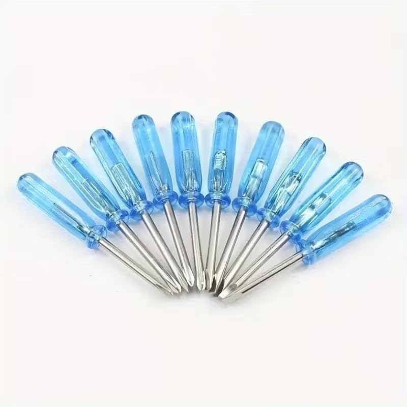Mini Screwdriver Set, 10pcs Blue 2mm Cross Head Repair Tool - Small Precision Screw Tool Kit for Hands-On Practice, DIY Repair, Electronics, Glasses, Watches, Jewelry