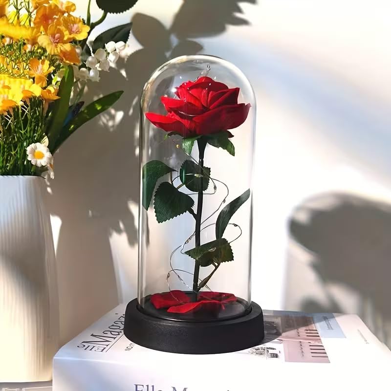 FWQPRA Rose Mothers Day Flower Gifts for Mom from Daughter Son, Birthday Gift for Women Grandma Wife Girlfriend Sister, Womens Gift for Teacher,Anniversary Christmas (Rose Dome)