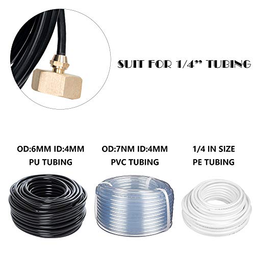 Hourleey Garden Hose Adapter, Brass Standard 3/4" Female Thread To 1/4" Tube Adapter For Water Hose, Convert 3/4" Garden Hose To 1/4" Tube, 3 Set #TOP2