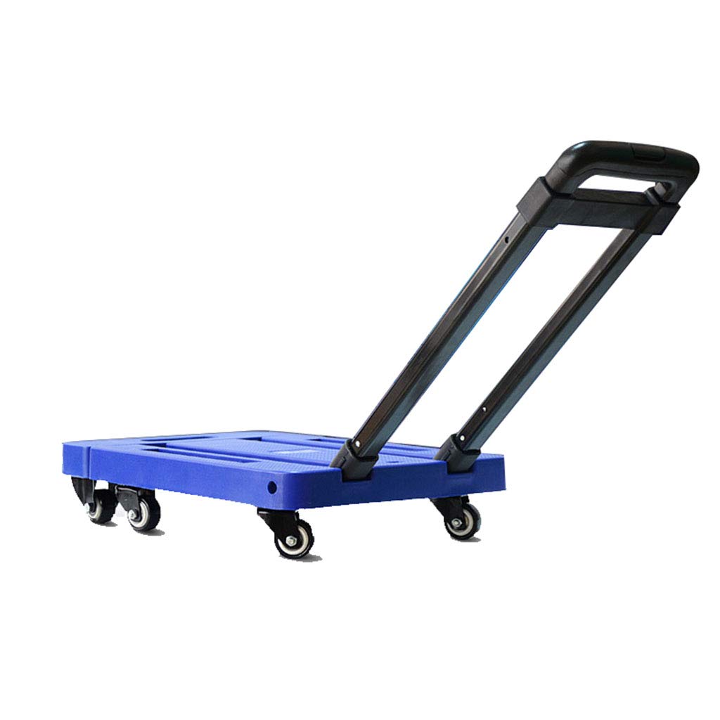 ALUS- Household Portable Luggage Cart Silent Trolley Pull Cargo Handling Trolley Load Bearing 200kg