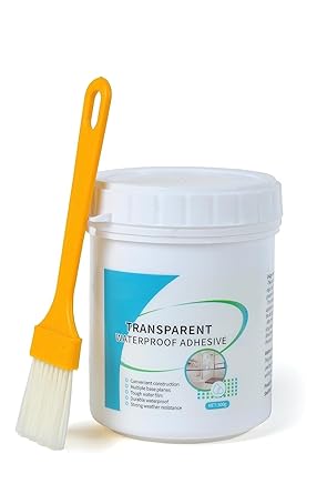 Homevilla Transparent Waterproof Glue 300g with Brush, Leakage Protection Outdoor Bathroom Wall Tile Window Roof, Anti-Leakage Agent, Sealant Glue, Roof Sealant Waterproof Gel