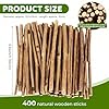 TKOnline 400Pcs Craft Sticks, 10cm 0.1-0.2 Inch in Diameter Wood Log Sticks Twigs Crafts for DIY Crafts Photo Props, Wood Crafts, Festival Decoration, Landscaping #1