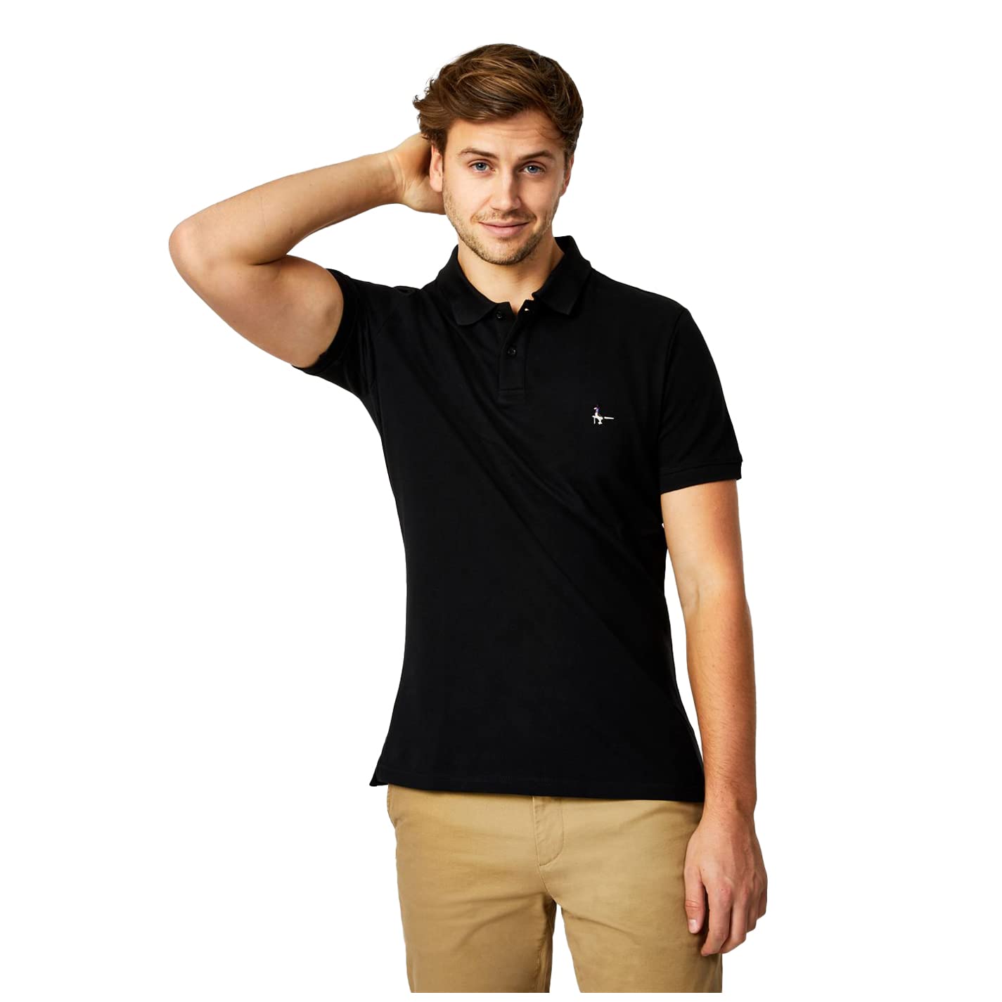 Jack Wills Mens Aldgrove Classic Polo Shirt Black 3XL