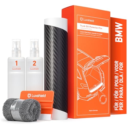 Luxshield Car Bumper Protector Set for BMW 1 Series 2 (II) F20/F21 I 2015-2019 - Rear Bumper Guards for Cars, Anti Scratch, Paint Protection for Sill Lip - Carbon Black