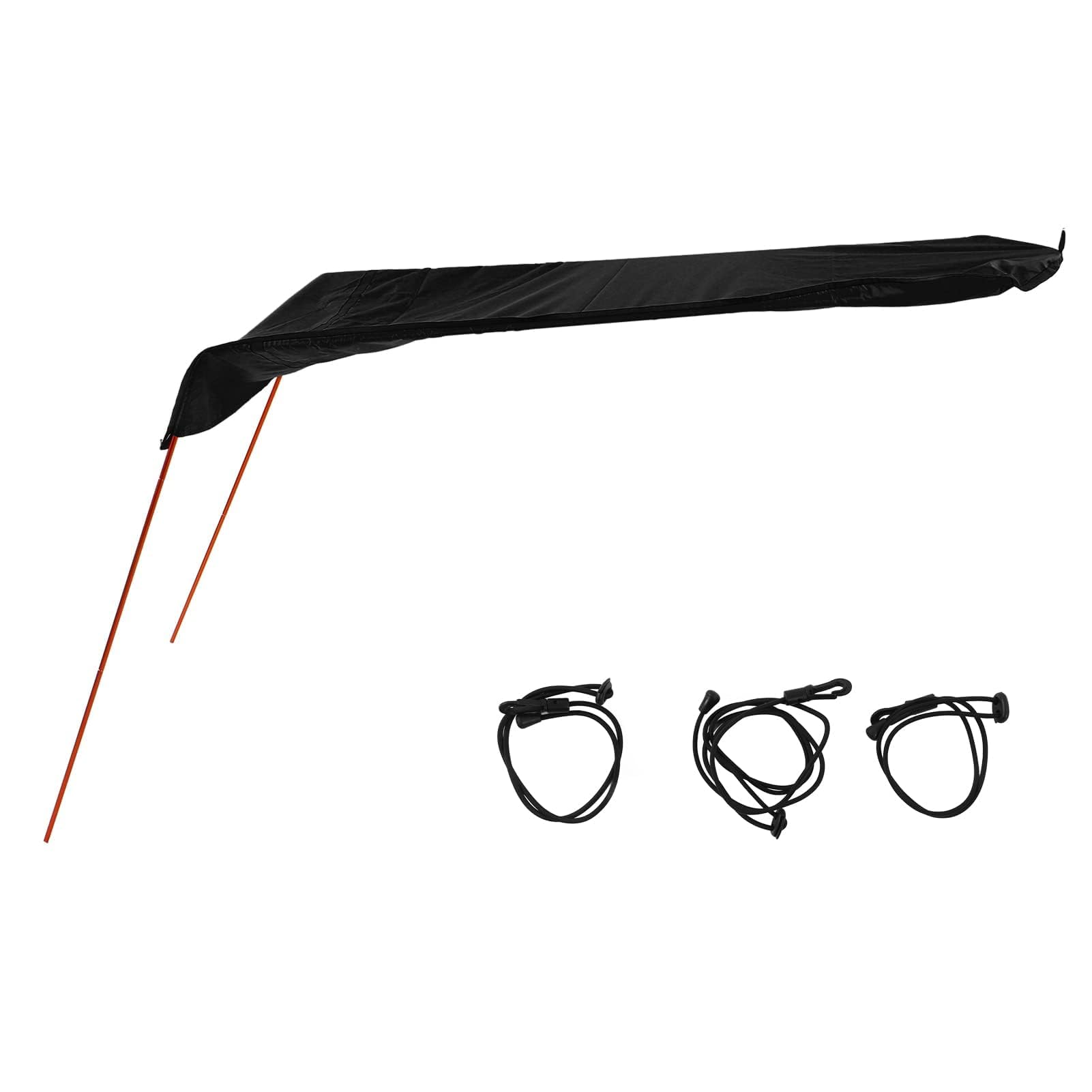 Sonnensegel für Kajak, Boot, Kanu, Ripstop, Wasserdichtes Oxford-Gewebe, Faltbar, Geeignet für Angeln, Outdoor-Aktivitäten, 139 X 63 cm (Black)