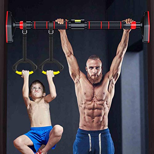 GYHOME Cadre De Porte Barre De Traction, Murale, sur Poteau De Pull-up, Pas De Trou, Facile À Installer, Réglable 96-135cm, Charge 250 Kg – Image 4