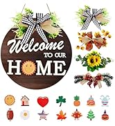 LWuuywa - Décoration de porte amusante - Couronne de bienvenue - Toute l'année - Couronne de porte pour œuf