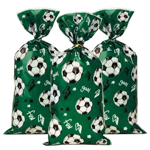 30pcs Bolsas Chuches Cumpleaños Fútbol Bolsitas Regalo Niñas Plástico Fútbol 27,5x12,5cm para Dulces Chuches Fiesta Cumpleaños | Ya disponible en tu tienda friki favorita! En mundofriki.es!