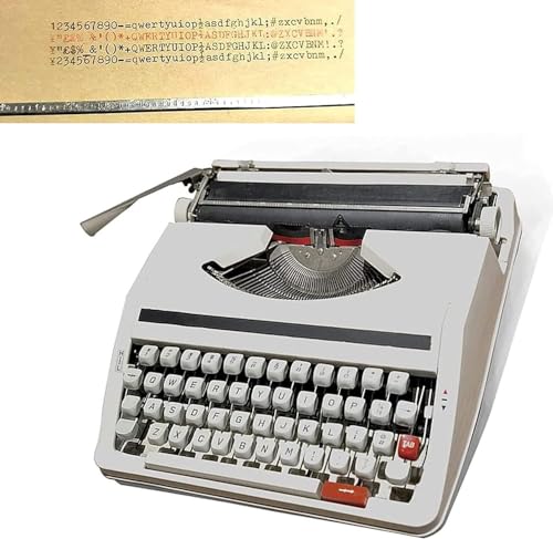 Generic Máquina de escribir manual vintage con estuche, portátil para escritura a mano clara, botones flexibles, máquina de escribir vintage tradicional, escritura a mano transparente portátil