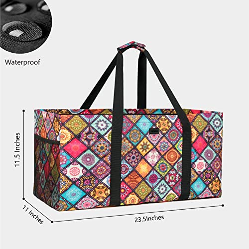 Npbag Extra Large Utility Tote Bag With Wireframe, Oversized Collapsible Reusable Grocery Shopping Bag, Standable Waterproof Pool Beach Bag, Basket For Storage #TOP1