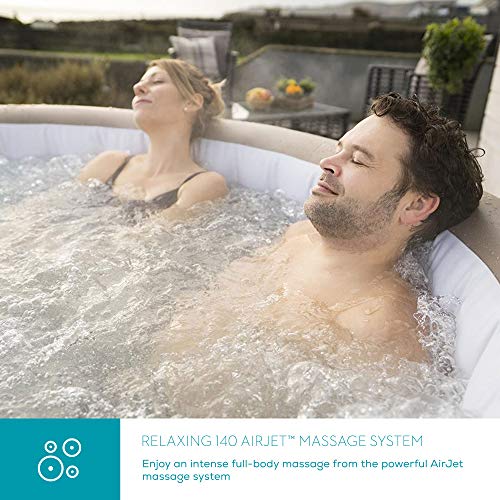 Lay-Z-Spa Palm Springs Hot Tub, 140 Inflatable Spa with Freeze Shield Technology, Beige, 4-6 Person Lay-Z-Spa Palm Springs Hot Tub, 140 Inflatable Spa with Freeze Shield Technology, Beige, 4-6 Person