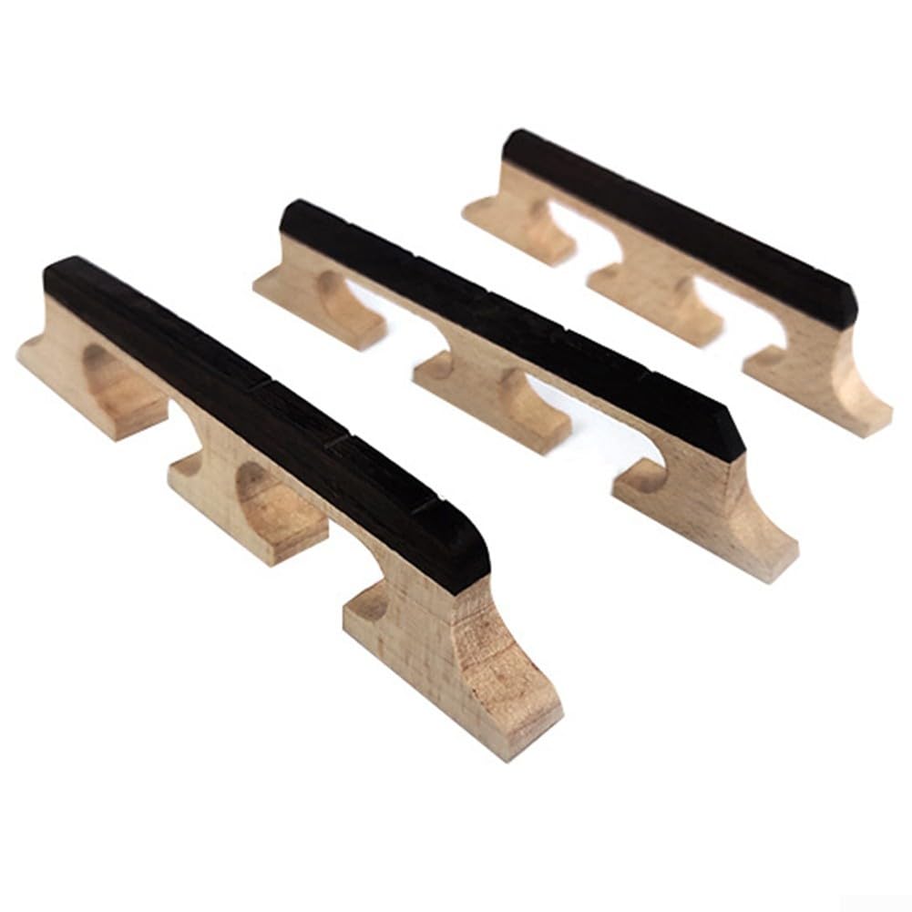 Chevalet Pour Banjo 4 Cordes En érable Et ébène - 3 Pieds, Longueur 7.6 Cm - Améliore La Résonance Acoustique