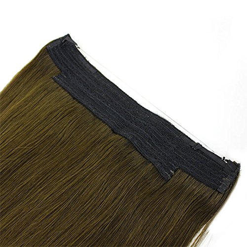 Halo Miracle Invisible Wire Flip In Secret Hair Extensions 100g 22" 100% Human Hair #10 Golden Brown/Light Brownn Color