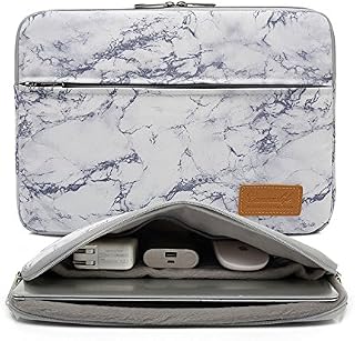 Canvaslife Marble Pattern 360 Degree Protective 13 inch Canvas Laptop Sleeve with Pocket