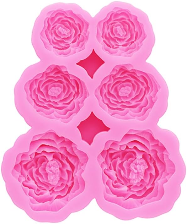 2PCS Peony Silicone Flower Mold for Cakes and Chocolate Wedding Cake Decorating Tools Fondant Sugar Art Cake Mold Resin Jewelry Accessory Mold GJ-09