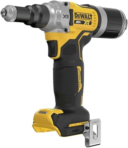 DEWALT Herramienta de remache inalámbrica MAX XR de 20 V, 14 pulgadas, solo herramienta desnuda (DCF414B)