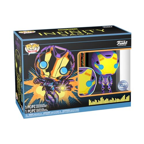 Funko Pop! & Tee: Marvel Blacklight, Rescue, Extra Large, (XL), T-Shirt, Clothes With Collectable Vinyl Figure, Gift Idea - Image 2