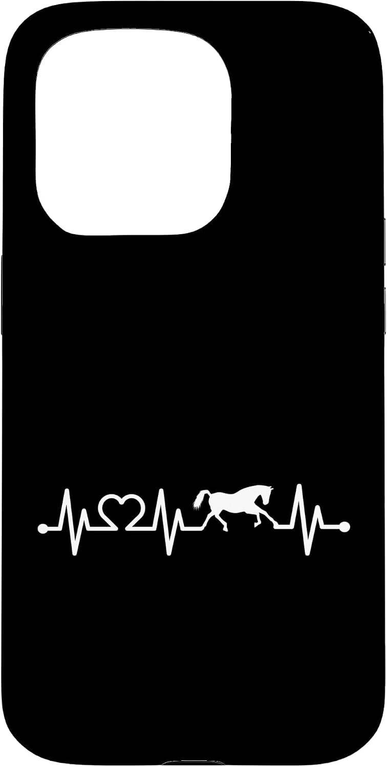 ECG Pulse Heartbeat | Riding Funny Horses Case for iPhone 15 Pro