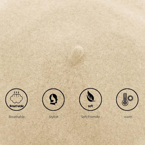 Image of Jolbndcv 6PCS Beret, French Beanie, Outdoor, Winter, Fashion Lady Hat | One Size Fits Most,Solid Color,Stretchable,for All Season