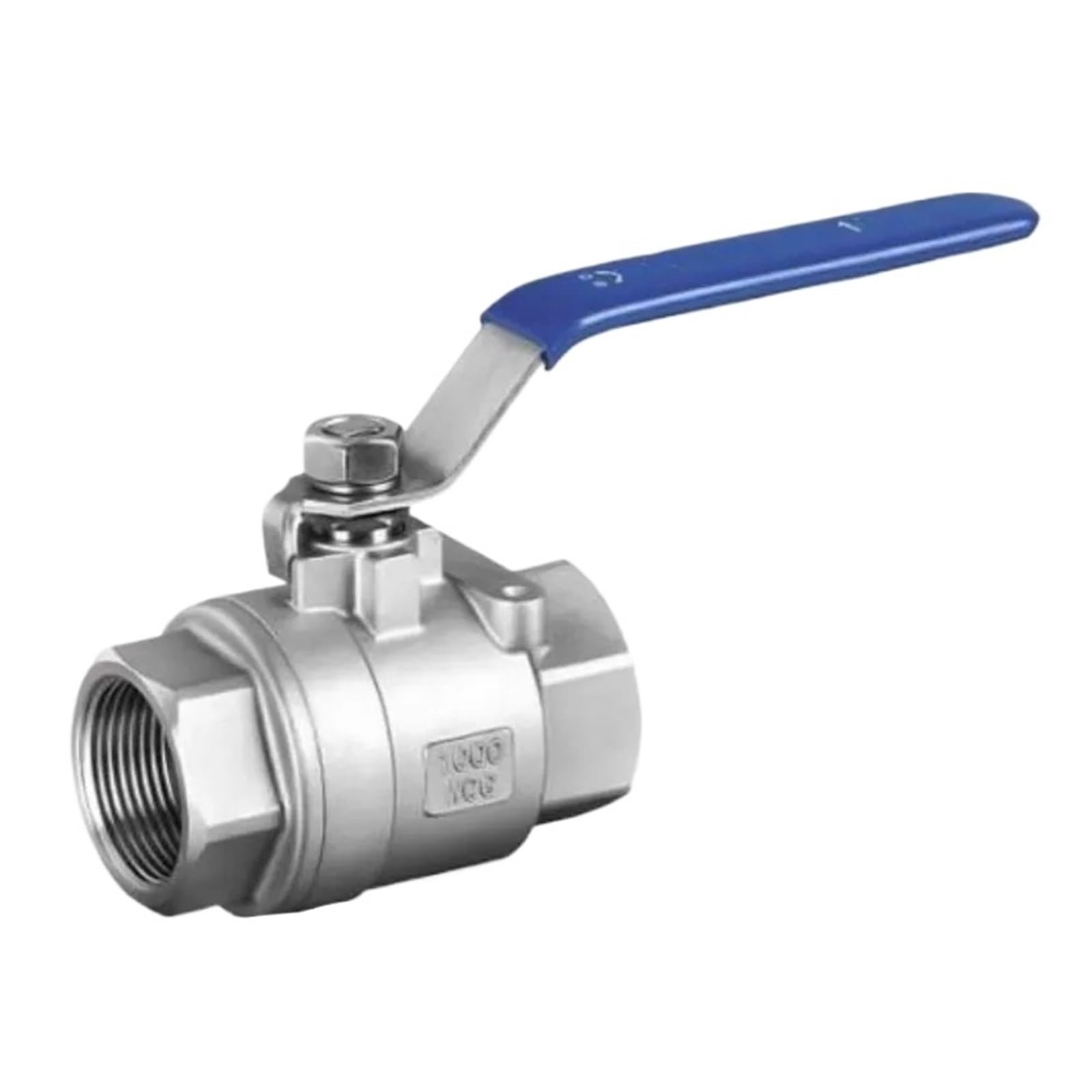 NPT 1/4" 3/8" 1/2" 3/4" 1" 1-1/4" 2" Femmina Acciaio Inossidabile SS304 Valvola a Sfera a Passaggio Completo con Maniglia in Vinile Valvole filettate(3/4")