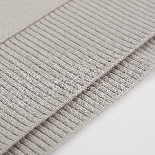 Image of Women's Tight Cuff Long Sleeve Crew Neck Solid Button Down Cable Ribbed Knit Classic Cardigan Sweater