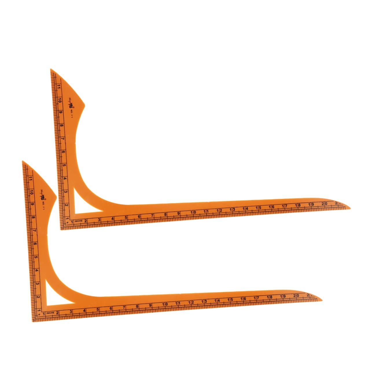 2pcs L Shaped Plastic Sewing Ruler Framing Square Measuring Ruler for Tailor Sewing Drawing Measuring Supplies