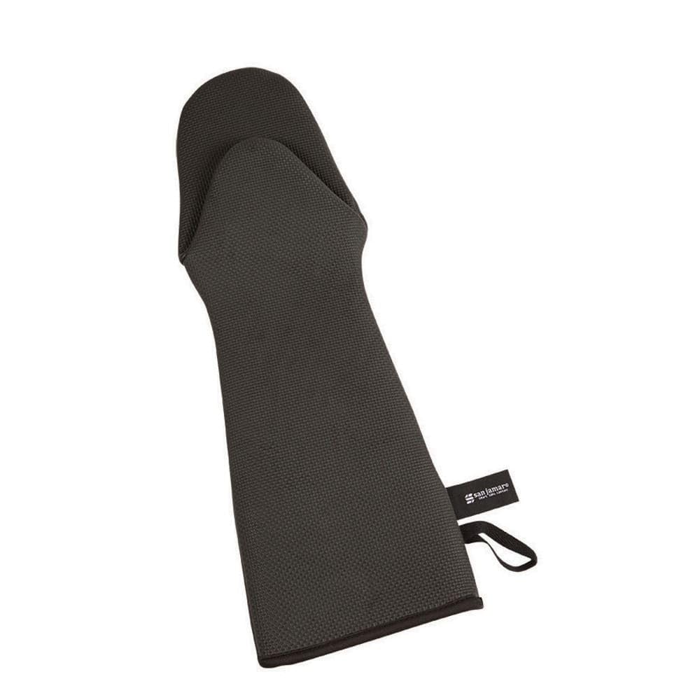 San Jamar Puppet Style / 15" Length / Red Oven Mitts