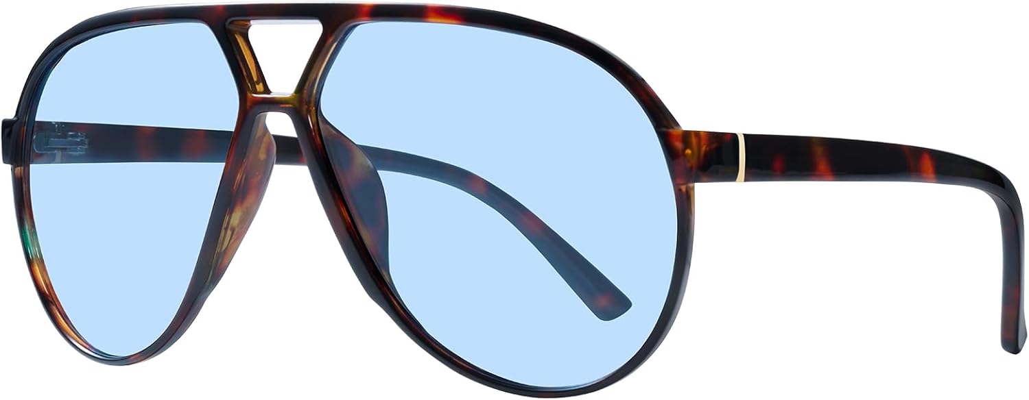 mosanana Trendy Aviator Oversized Sunglasses for Women Retro 70s Style MS52482