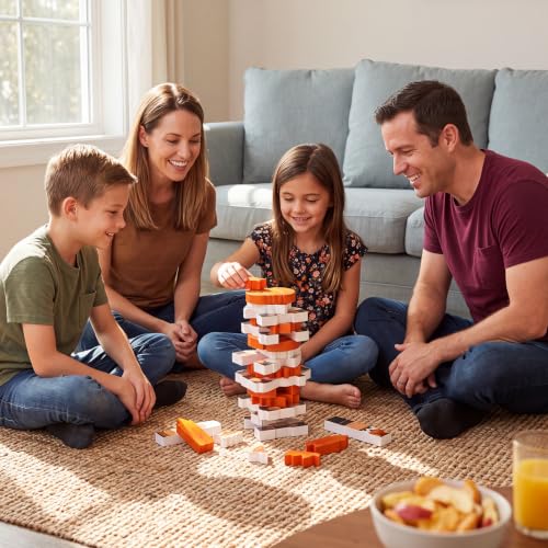 Wenqik 48 Pcs Thanksgiving Wooden Block Stacking Balance Game Toy by Wenqik - Used condition - Image 6