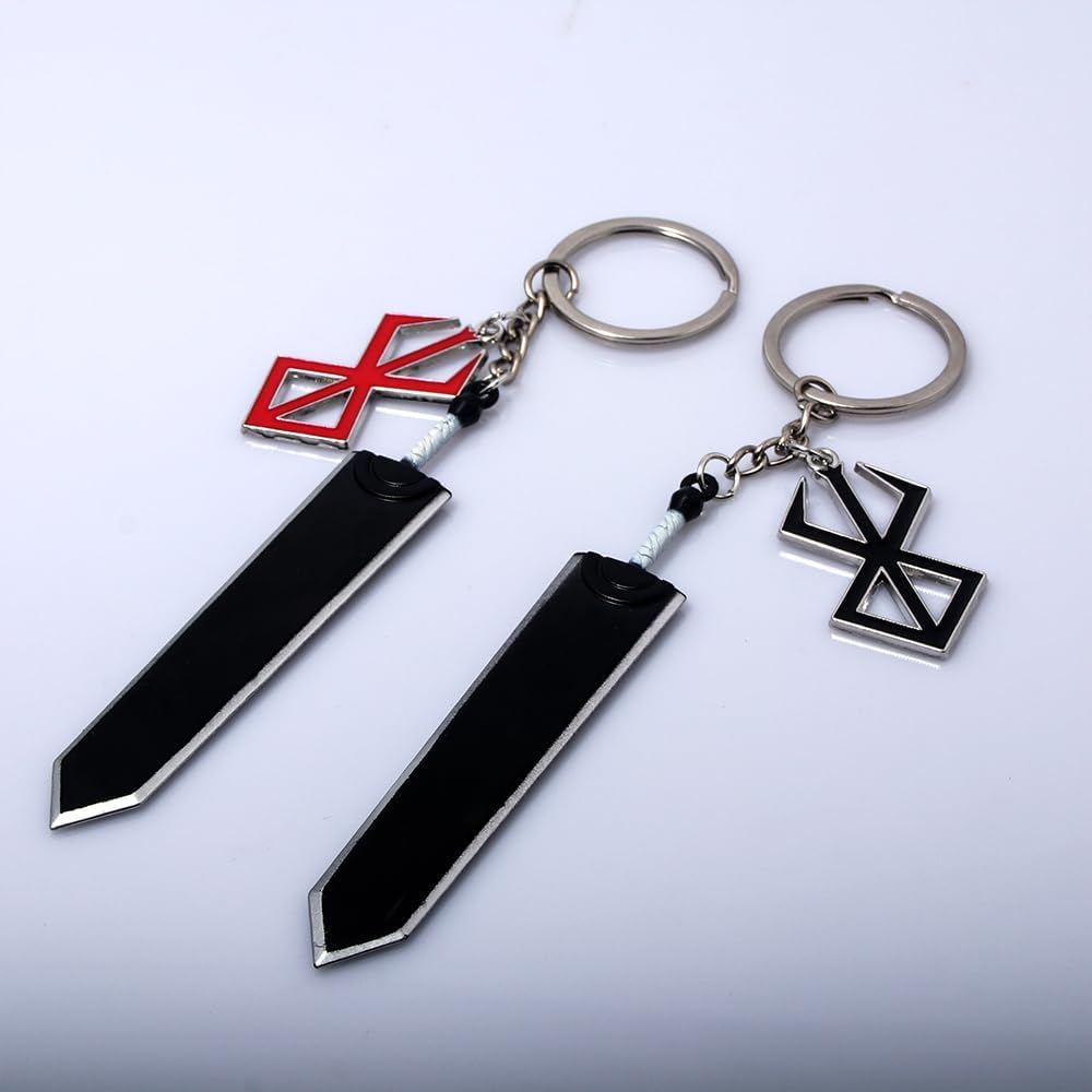 SONGCHANGJEWELRY Manga Berserkers Behelit Necklace Keychain - Brand Of Sacrifice Logo Blood Red Berserker Pendant image 2