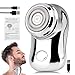 Mini Travel Electric Shaver, Portable Pocket Size Rechargeable Shaving Razor Lightweight Razor with Battery Power Display Wet & Dry Rotary for Teen Office Business (Silver)