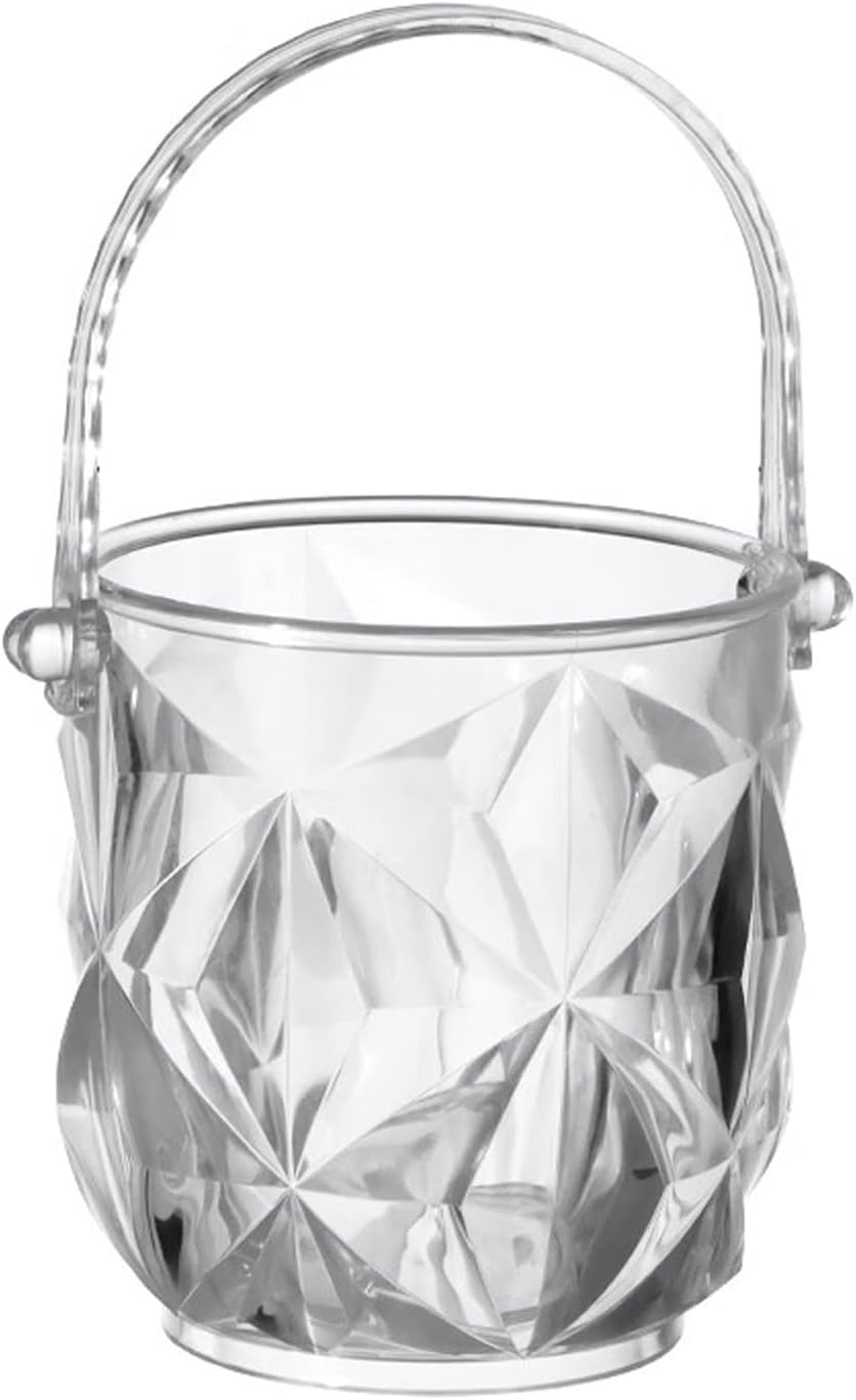 Ice Bucket Acrylic Ice Bucket Small portable Great for Home Bar, Chilling Beer, Champagne, Wine Bottle, 1 Liter Beverage Ice Tub