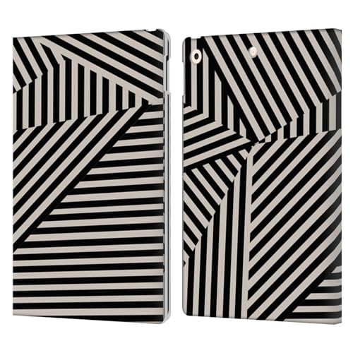 Étui portefeuille en cuir Head Case Designs Collage Rayures pour iPad 10.2